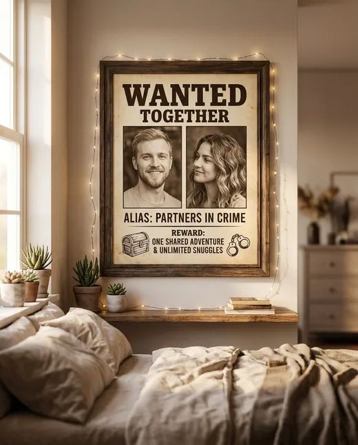 Wanted poster made for a couple